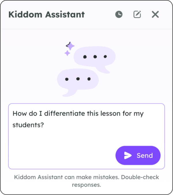 Kiddom Assistant: How do I differentiate this lesson for my students?